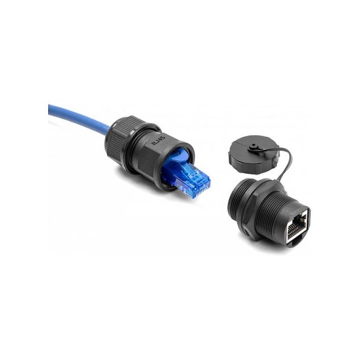 DeLOCK Acoplador RJ45 Cat.6A con tapa de sellado IP67 resistente al polvo y al agua, Cat6, Negro, Plástico 1 DeLOCK Acoplador RJ45 Cat.6A con tapa de sellado IP67 resistente al polvo y al agua, Cat6, Negro, Plástico 1
