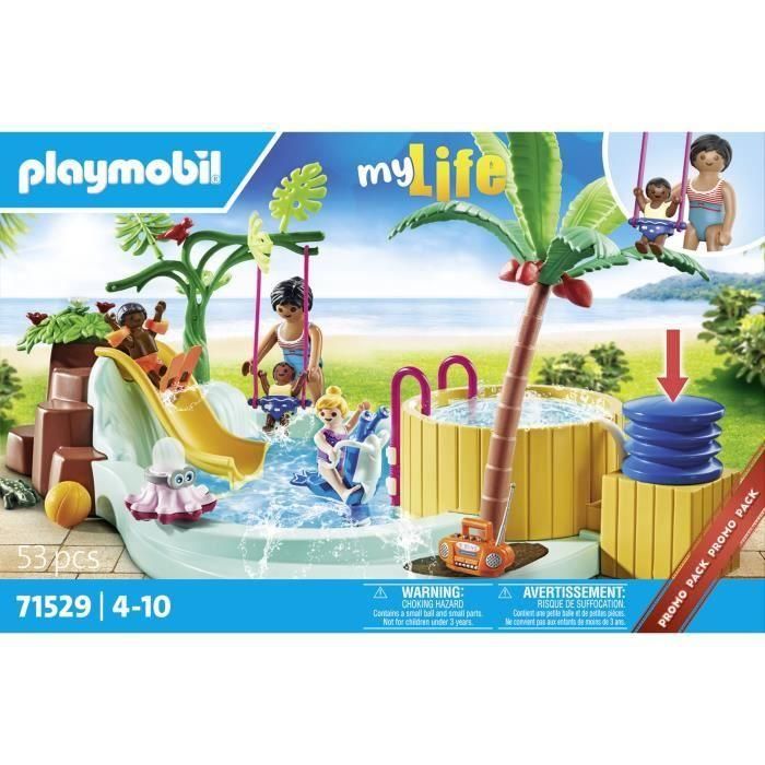 PLAYMOBIL 71529 Turistas con piscina y bañera de hidromasaje 3