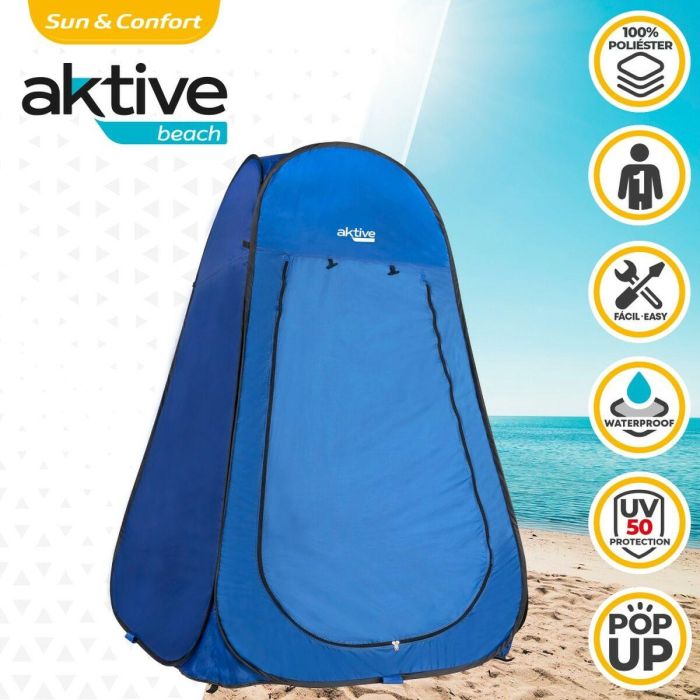 Tienda de Campaña Aktive 120 x 190 x 120 cm Azul 5 Tienda de Campaña Aktive 120 x 190 x 120 cm Azul 5