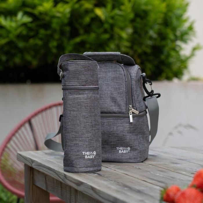 Thermobaby THE3023190012124 Porta biberones aislado gris jaspeado 5