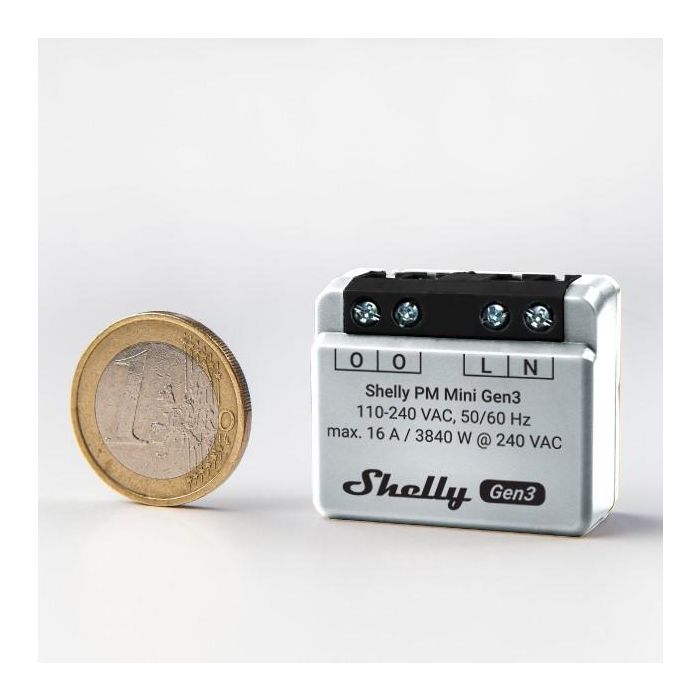 Shelly Relais "PM Mini Gen. 3" WLAN BT Unterputz 3 Shelly Relais "PM Mini Gen. 3" WLAN BT Unterputz 3