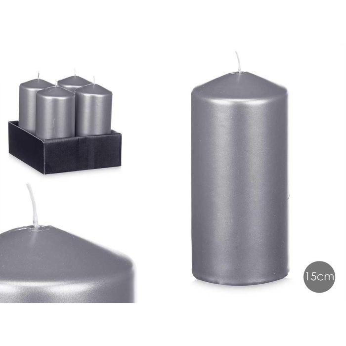 Vela Taco Plata 15,5Cm Acorde (12 Unidades) Vela Taco Plata 15,5Cm Acorde (12 Unidades)