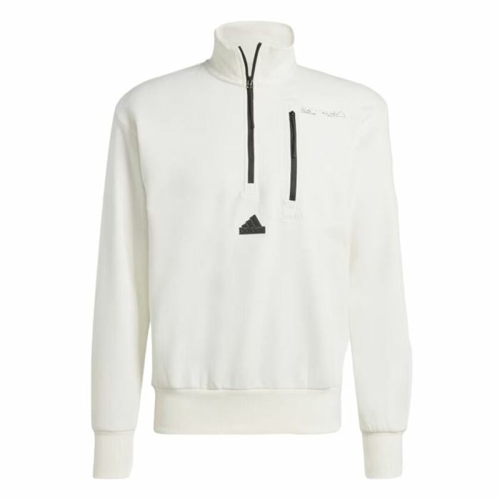 Sudadera sin Capucha Hombre Adidas City Es e Fleece Half-Zip Blanco XXL 0 Sudadera sin Capucha Hombre Adidas City Es e Fleece Half-Zip Blanco XXL 0
