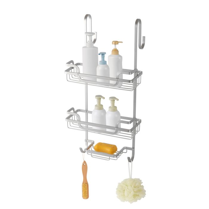 Confortime Colgador Baño 3 Bandejas para Puerta 12.5 cm Ancho x 57.5 cm Alto x 28 cm Largo 2