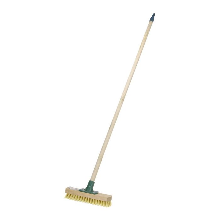Ipae Progarden Cepillo clásico de limpieza con palo de madera 24x126cm