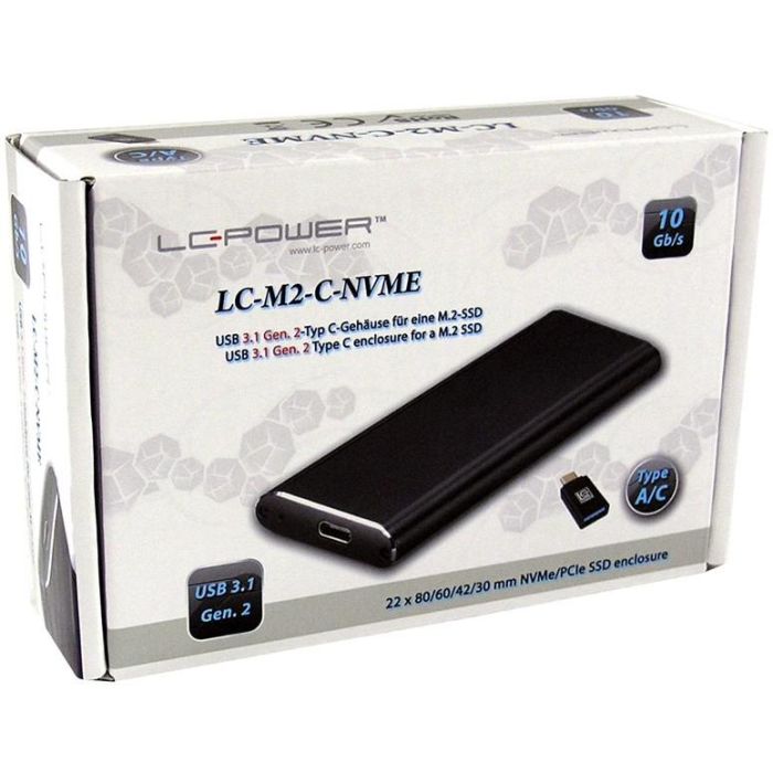 LC-Power NVMe M.2-SSD USB3.1 Gen2 LC-M2-C-NVME 8 LC-Power NVMe M.2-SSD USB3.1 Gen2 LC-M2-C-NVME 8