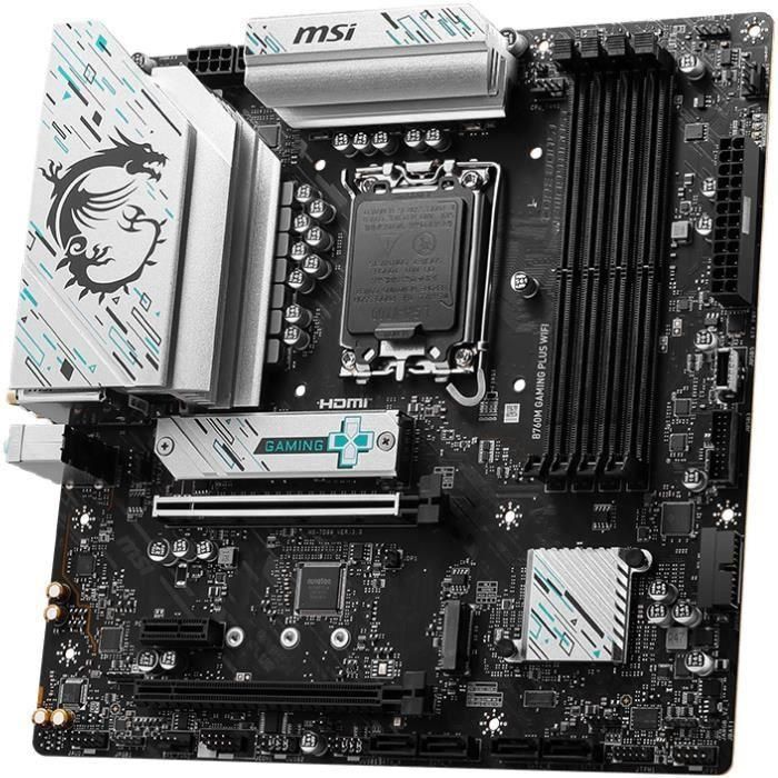 MSI Placa Base B760M GAMING PLUS WiFi, Intel LGA 1700, B760, DDR5, 192GB, Wi-Fi 6E, Bluetooth 5.3, 911-7D99-017 2 MSI Placa Base B760M GAMING PLUS WiFi, Intel LGA 1700, B760, DDR5, 192GB, Wi-Fi 6E, Bluetooth 5.3, 911-7D99-017 2