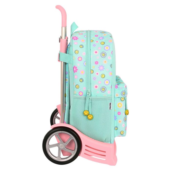 Mochila Escolar con Ruedas Smiley Summer fun Turquesa 32 x 43 x 14 cm 1 Mochila Escolar con Ruedas Smiley Summer fun Turquesa 32 x 43 x 14 cm 1