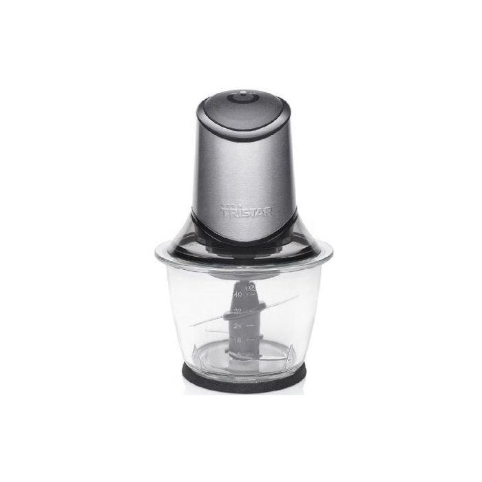 Tristar BL-4019 Picadora de Alimentos 400W 1.2L con Recipiente de Cristal, 4 Cuchillas de Acero Inoxidable y Piezas Apta Lavavajillas 1