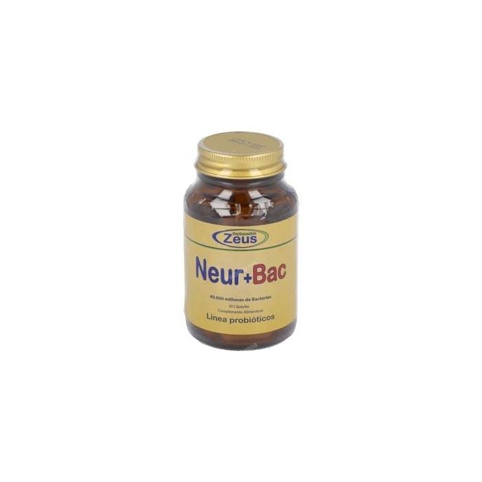 ZEUS Neur+Bac 30 Cápsulas - Melena de León, Ginkgo, DMAE, Probióticos y Melatonina para Memoria y Microbiota
