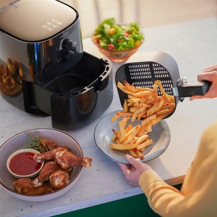 Freidora sin aceite - PHILIPS - Airfryer L HD9200/90 Serie 3000 - 4,1L - 4 personas - 7 presintonías - Negra 3