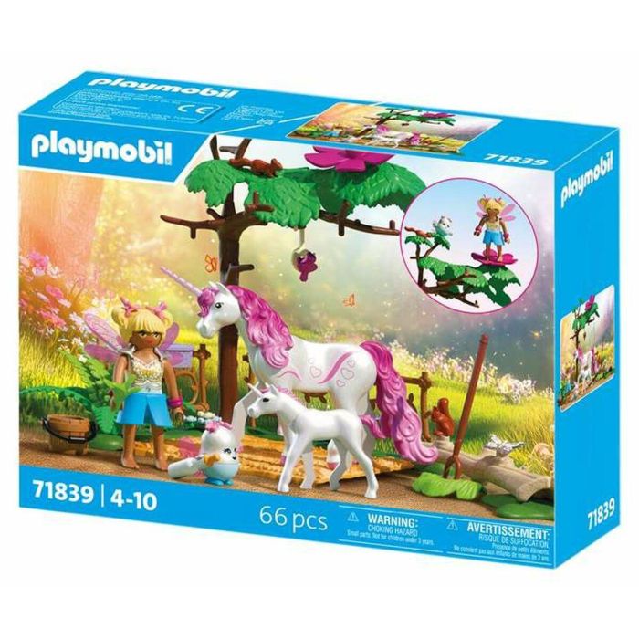 Playmobil Establo Mágico Unicornio con Mamá y Potro. Juguete de Construcción Infantil de Plástico para Niños +3 Años 6