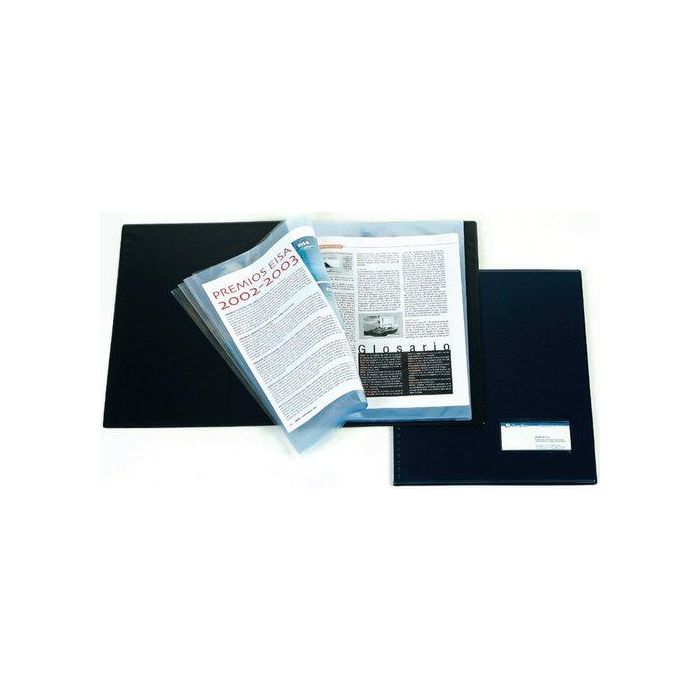 Carpeta Fundas (Tarifario) Iberplas Pvc Rigido Fº 20 F. Negro
