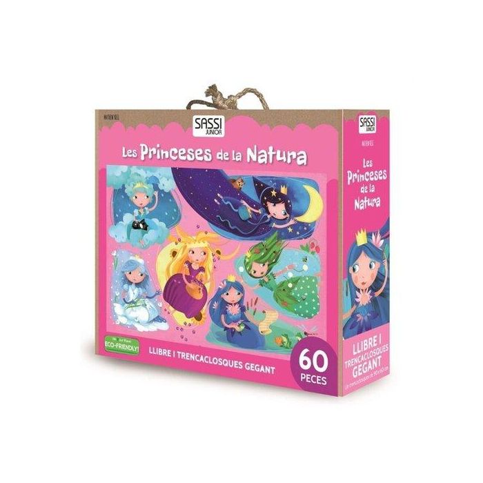 Puzle Gigante Y Libro Sassi Manolito Books Les Princeses De La Natura - Catalan 60 Piezas (+5 Años)