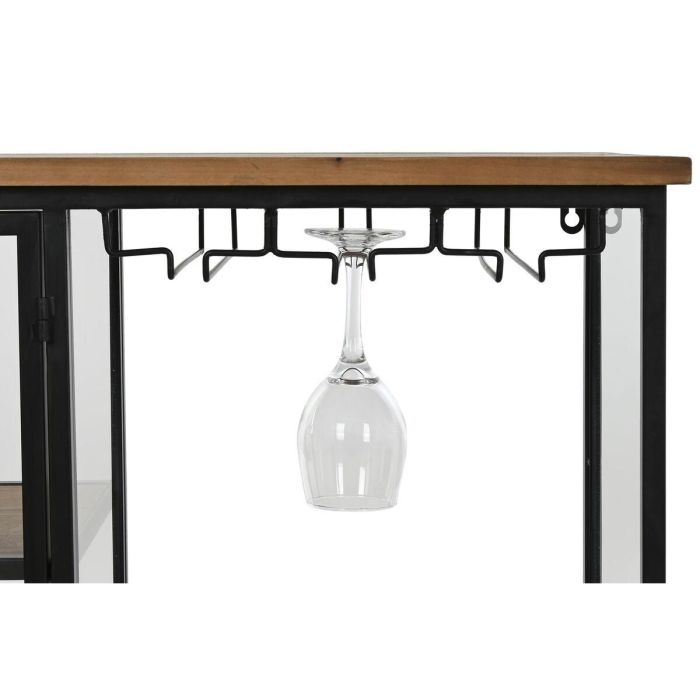 Botellero Home ESPRIT Negro Natural Madera Metal Cristal 102 x 32 x 60 cm 11 Botellero Home ESPRIT Negro Natural Madera Metal Cristal 102 x 32 x 60 cm 11