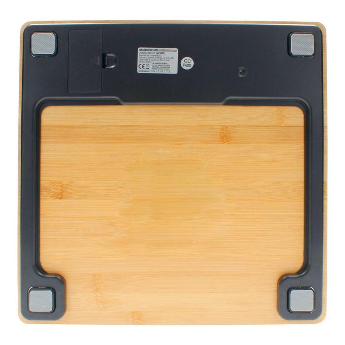 Báscula Digital de Baño TM Electron Marrón Bambú 3 Báscula Digital de Baño TM Electron Marrón Bambú 3