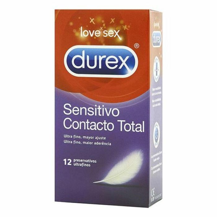 Durex Preservativos Sensitivo Contacto Total Súper Fino, 12 Unidades