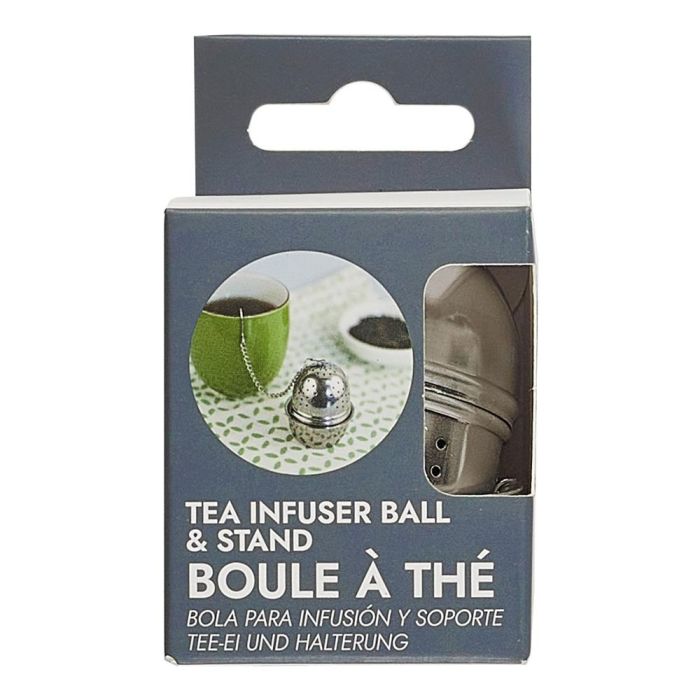 Cook Concept Infusor de Té con Soporte Anti-Goteo de Acero Inoxidable para Infusiones d.4,5 cm; h.5,5 cm 2