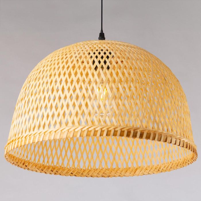 Lámpara Colgante Castellón de la Plana de Ratán con Estilo Boho-Chic y Casquillo E27 para Ambientes Cálidos y Personalizables SKD-P80120 5