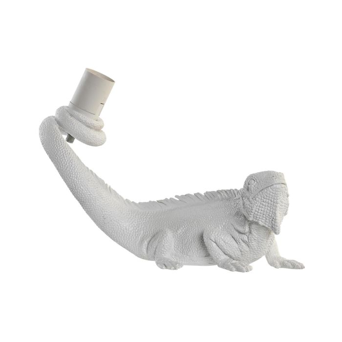 DKD Home Decor Lámpara Aplique Moderno de Pared con Diseño Iguana, Resina Blanca, 31x14x22 cm, Compatible con Bombilla E27 50W 2 DKD Home Decor Lámpara Aplique Moderno de Pared con Diseño Iguana, Resina Blanca, 31x14x22 cm, Compatible con Bombilla E27 50W 2