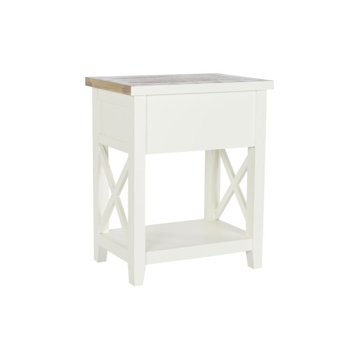 Mesita De Noche Tradicional DKD Home Decor Blanco Roto Natural 35 x 61.5 x 49.5 cm 5 Mesita De Noche Tradicional DKD Home Decor Blanco Roto Natural 35 x 61.5 x 49.5 cm 5