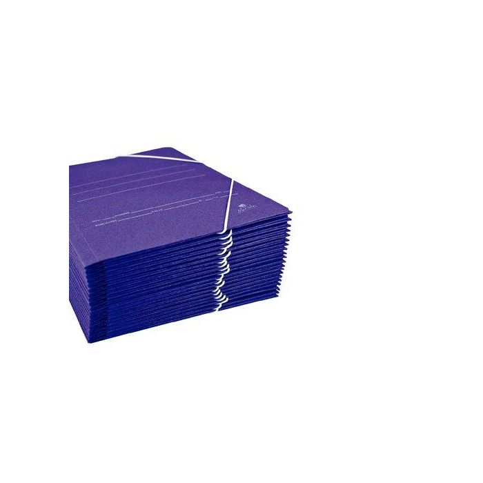 Mariola Carpeta Cartón Básica 500 gr Gomas Bolsa Folio 34x25 cm Cartón Mate Azul -20U-