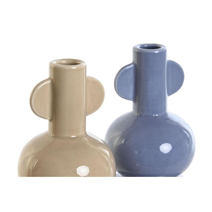 Jarron Scandi DKD Home Decor Azul Beige 10 x 21 x 10 cm (4 Unidades) 1 Jarron Scandi DKD Home Decor Azul Beige 10 x 21 x 10 cm (4 Unidades) 1