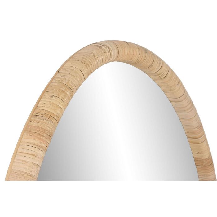 Espejo de pared Home ESPRIT Natural Cristal Ratán Scandi 78 x 4,5 x 107,5 cm 2