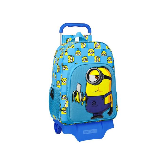 Cartera Escolar Safta Con Carro Minions Minionstatic 330x140x420 mm