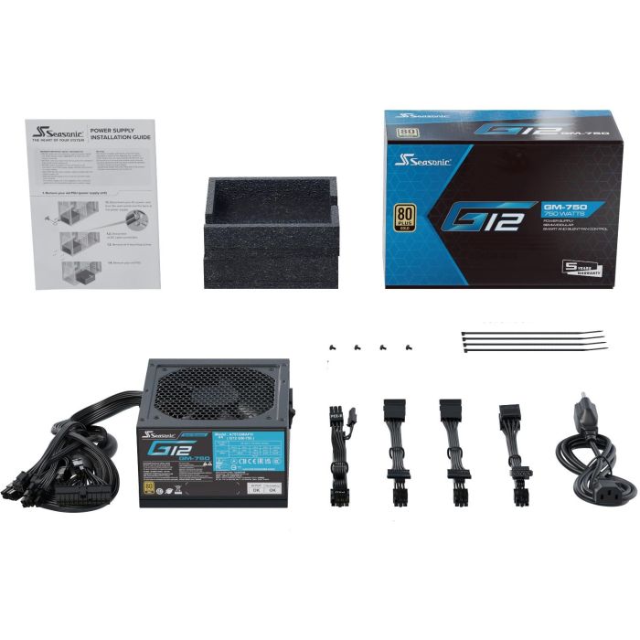 Sea Sonic SSR-750M Fuente de Alimentación 750W 80 PLUS Gold Semi-Modular ATX para PC 4