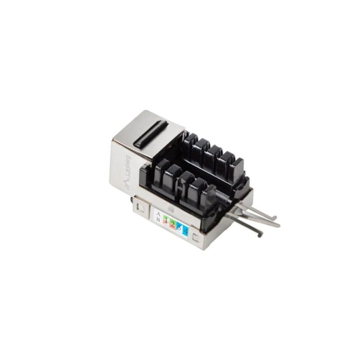 Lanberg KSF6-1090 Módulo Conector de Red Plano RJ-45 Plata 1