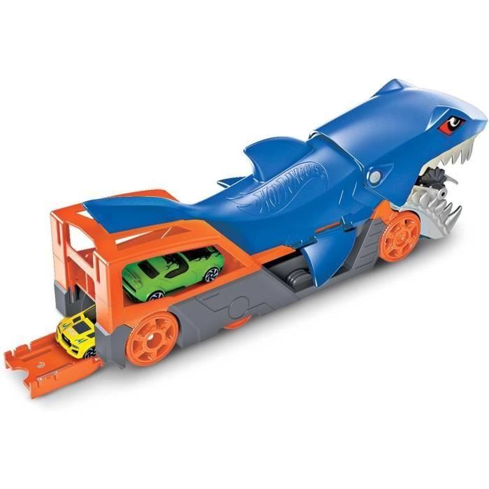 Tiburón mastica coches hot wheels guarda y transporta hasta 5 coches de juguete. 4 Tiburón mastica coches hot wheels guarda y transporta hasta 5 coches de juguete. 4