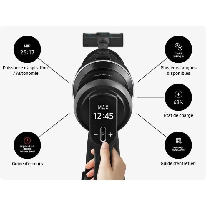 Samsung VS20C95EFTB Aspirador de varilla 580 W Azul 2