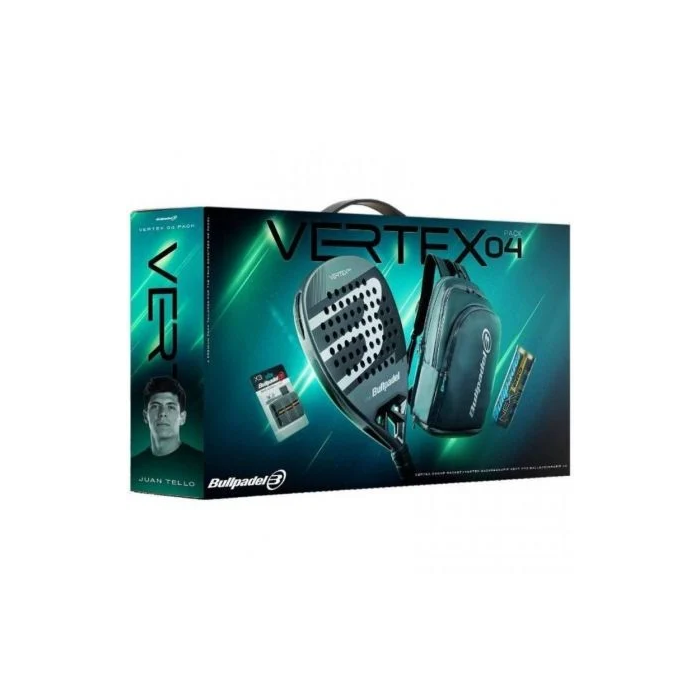 Bullpadel Pack Pala de Pádel Vertex 04 Comfort Pro Line 2026 + Mochila + Pelotas + Overgrips