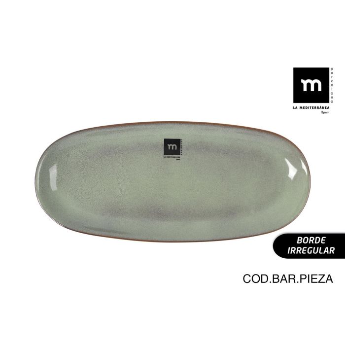 Fuente Oval Macarella Green 29x13.5x2.4 cm - Inde (24 Unidades) Fuente Oval Macarella Green 29x13.5x2.4 cm - Inde (24 Unidades)