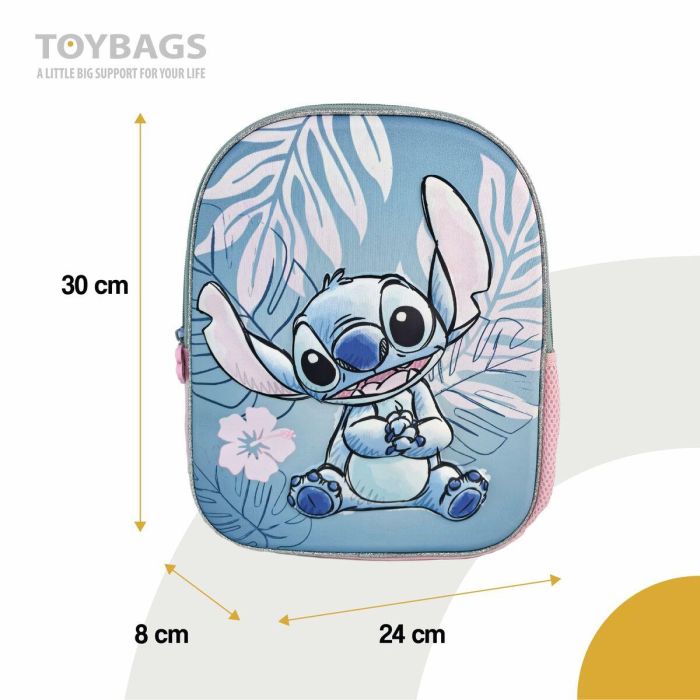 Toybags Stitch Pink Mochila Preescolar 3D con Bolsillo Lateral - 8 x 22 x 8 cm 4 Toybags Stitch Pink Mochila Preescolar 3D con Bolsillo Lateral - 8 x 22 x 8 cm 4