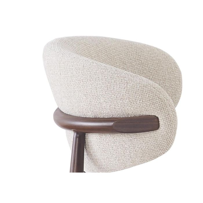 Silla Urban DKD Home Decor Crudo Nogal 52 x 78 x 54 cm (2 Unidades) 3