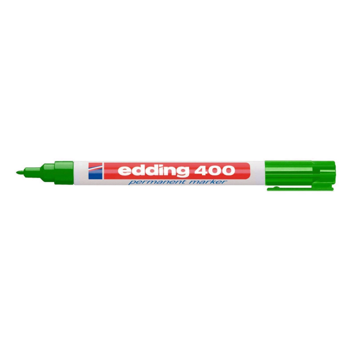 Edding Rotulador Permanente 400 Marcador Verde Punta Redonda 1 mm Recargable 1