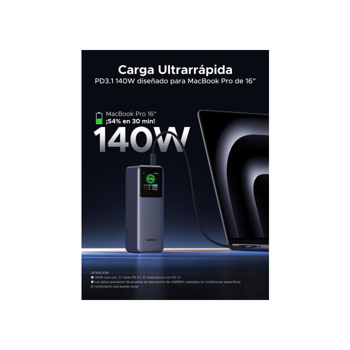 Ugreen 25000Mah 200W Fast Charging Powerbank Gris 3 Ugreen 25000Mah 200W Fast Charging Powerbank Gris 3