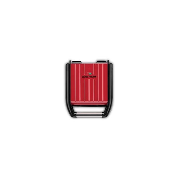 George Foreman 25030-56 Grill Eléctrico Compact Rojo, Placas Antiadherentes, Elimina hasta 42% de Grasa