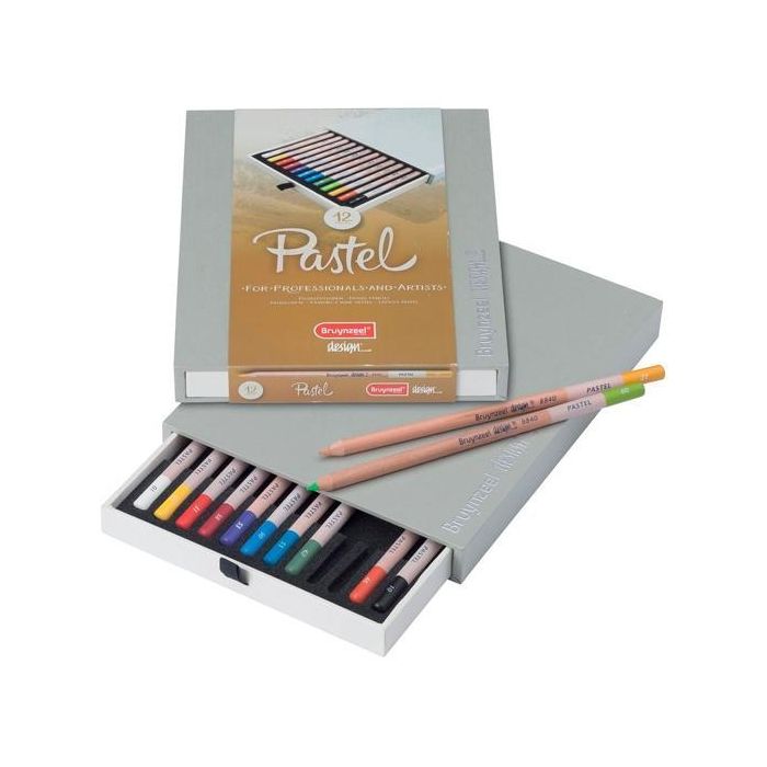Talens Lápices De Colores Pastel Bruynzeel C-Surtidos Estuche De Lujo 12 Ud - Calidad Superior, Ø 3.8 mm, Mezclables Talens Lápices De Colores Pastel Bruynzeel C-Surtidos Estuche De Lujo 12 Ud - Calidad Superior, Ø 3.8 mm, Mezclables