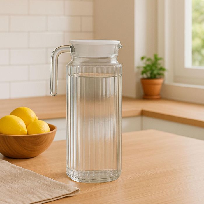 Jarra de Cristal Versa 1100 ml - 12.5x25x9.5 cm (2 Unidades) 1 Jarra de Cristal Versa 1100 ml - 12.5x25x9.5 cm (2 Unidades) 1