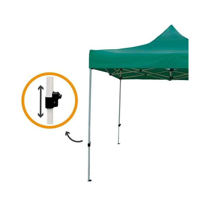 Cenador plegable verde altura ajustable 300x300x220 cm 5 Cenador plegable verde altura ajustable 300x300x220 cm 5
