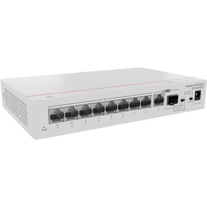HUAWEI eKit S110 Switch Gestionable 8x10/100/1000BASE-T PoE+ 1xGE SFP 1x10/100/1000BASE-T AC 1