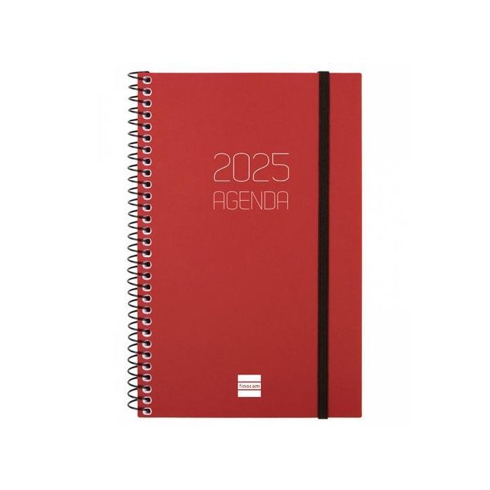 Finocam Agenda Anual Opaque Espiral E5-117x181 mm Svh Burdeos 2025 Finocam Agenda Anual Opaque Espiral E5-117x181 mm Svh Burdeos 2025