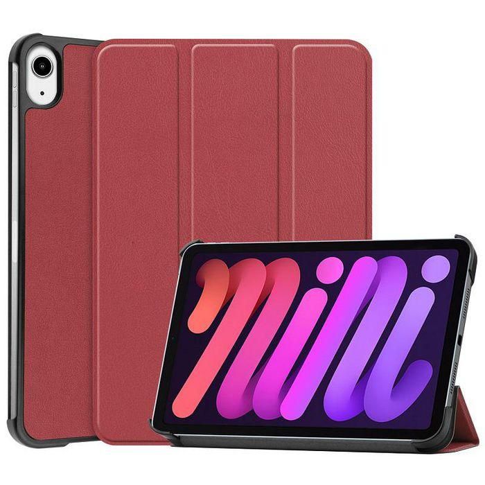 CoreParts Cover for iPad Mini 6 2021 for iPad Mini 6 (2021) Tri-fold Caster Hard Shell Cover with Auto Wake Function - Wine Red CoreParts Cover for iPad Mini 6 2021 for iPad Mini 6 (2021) Tri-fold Caster Hard Shell Cover with Auto Wake Function - Wine Red