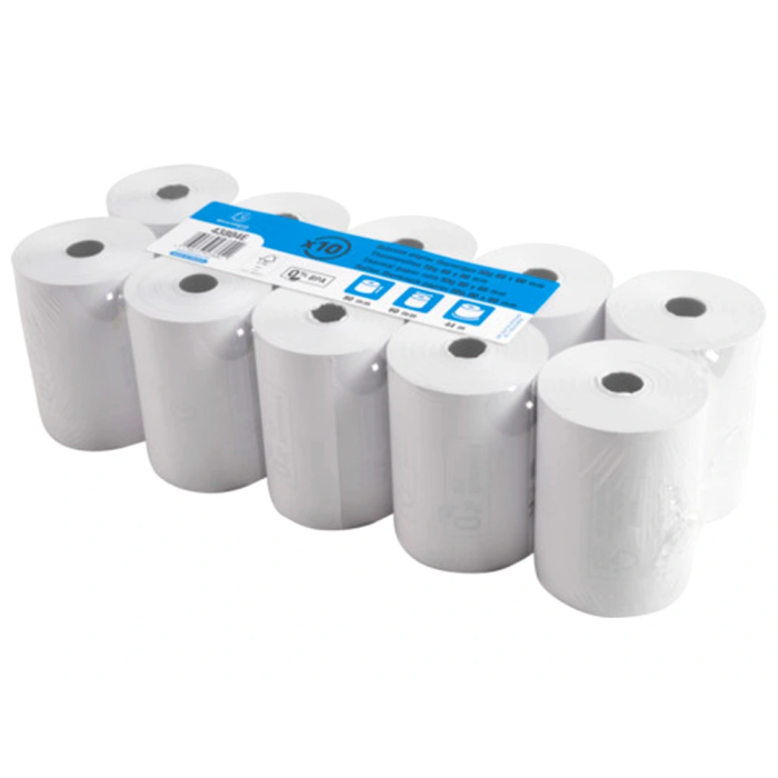 Exacompta Rollo Sumadora Térmico 80 mm x 60 mm 48 g/m² Certificado FSC Sin BPA para Balanzas 1