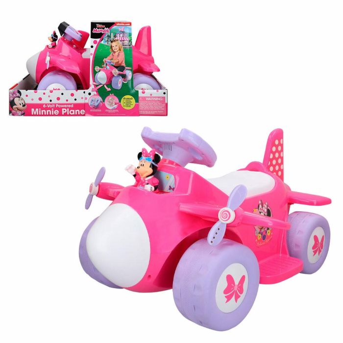 Coche Eléctrico para Niños Minnie Mouse Batería Avioneta 6 V 5