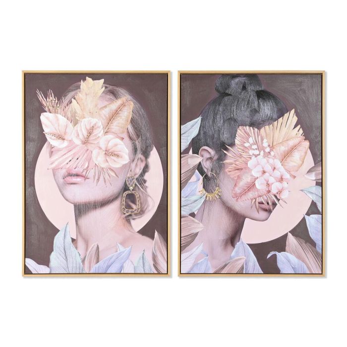 Cuadro DKD Home Decor Flores Moderno (50 x 3,5 x 70 cm) (2 Unidades) Cuadro DKD Home Decor Flores Moderno (50 x 3,5 x 70 cm) (2 Unidades)