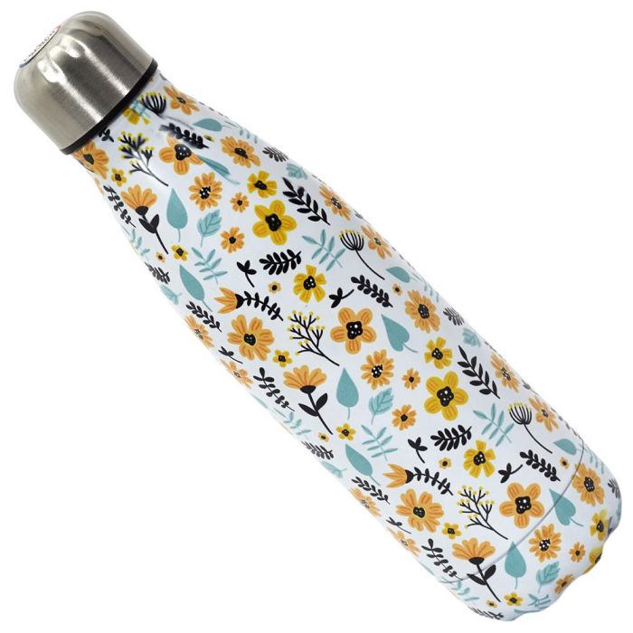 Cook Concept Termo Botella 500 Ml Take Away Acero Inoxidable Doble Pared Caliente 6h Frío 18h Flores 1